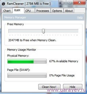 Как очистить оперативную память?