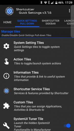 Shortcutter quick settings — бесплатное приложение для прокачки панели быстрых настроек android